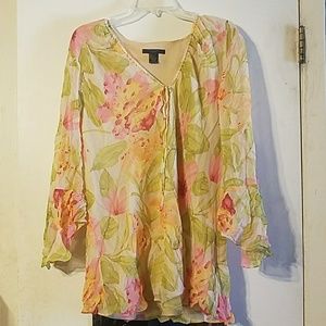Floral peasant top.
